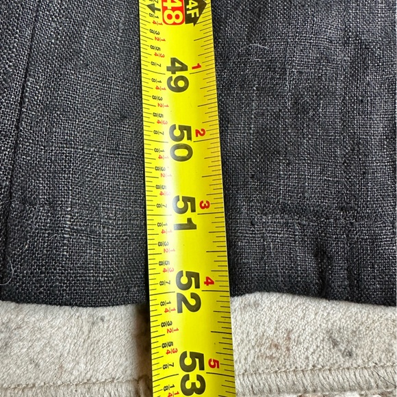 Vintage Harvé Benard 100%‎ Linen Black Button-Front Midi Dress Size 12 - Picture 7 of 10